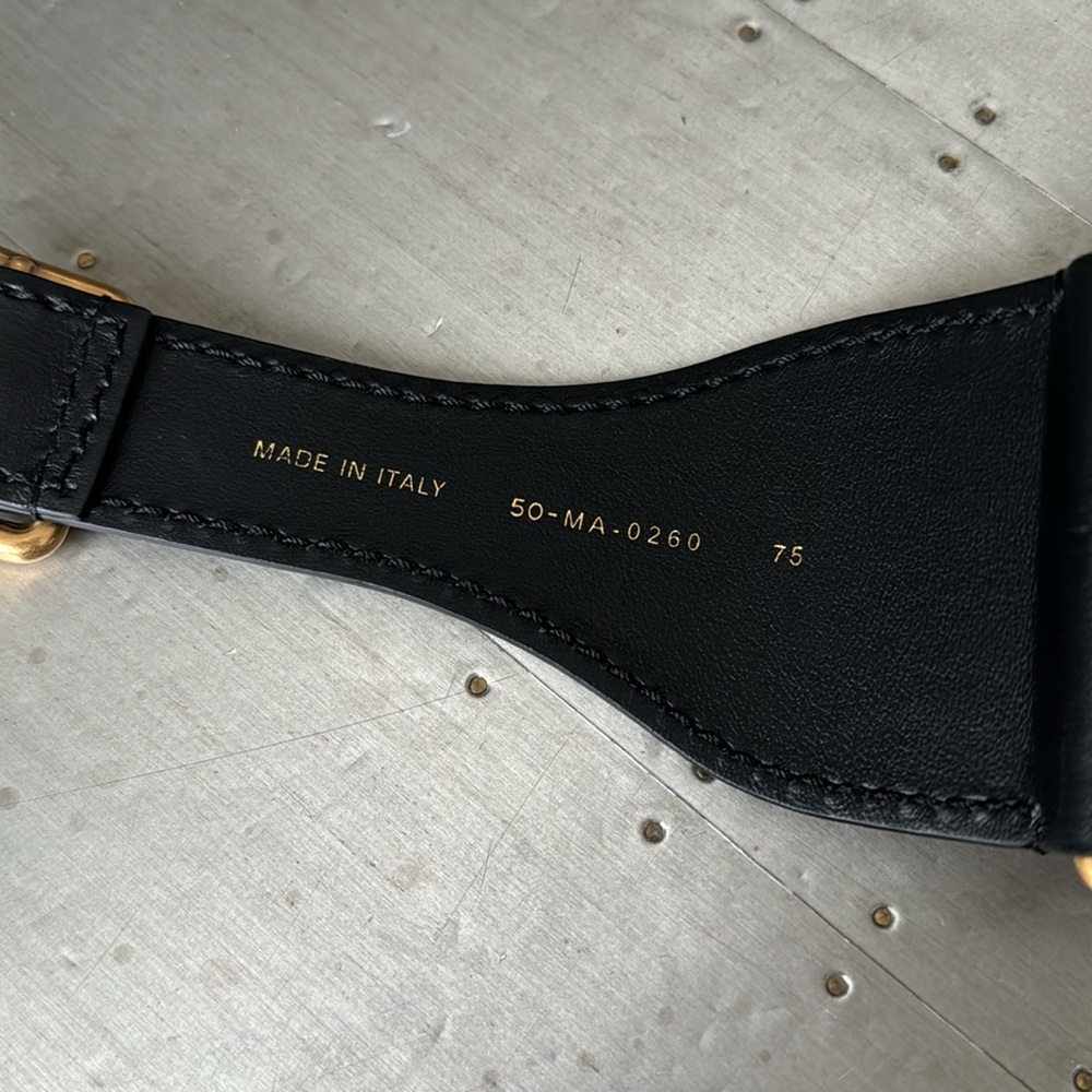 Christian Dior logo belt blue white with bag and box size 75 - Picture 5 of 8